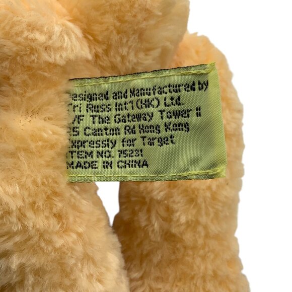 Vtg Cuddle Zone Plush Teddy Bear 10” Target Exclusive Plaid Bow Soft Cuddly NEW - Picture 5 of 6